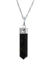 Load image into Gallery viewer, Nuummite Crystal Pencil Point Pendant Necklace with Adjustable Cord - Natural Healing Crystals and Stones for Men, Women and Kids