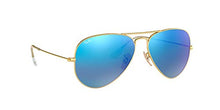Load image into Gallery viewer, Ray-Ban Unisex-Adult RB3025 Classic Sunglasses, Matte Gold/Green/Blue Mirror, 58 mm