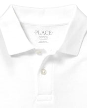 Load image into Gallery viewer, The Children's Place boys Long Sleeve Pique School Uniform Polo Shirt, White Single, Medium US