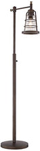 Load image into Gallery viewer, Averill Park Rustic Farmhouse Downbridge Floor Lamp Oiled Bronze Seedy Glass Shade LED Edison Bulb Dimmable for Reading - Franklin Iron Works