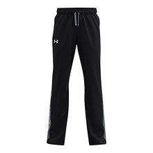 Load image into Gallery viewer, Under Armour boys Brawler 2.0 Pants , Black (001)/White , Youth Medium