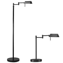 Load image into Gallery viewer, O'Bright LED Pharmacy Floor Lamp and Table Lamp Bundle, 12W LED, Full Range Dimming, 360 Degree Swing Arms, Reading Lamp, Task Lamp for Craft Work and Sewing, Black