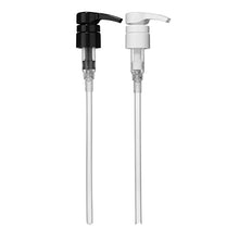 Load image into Gallery viewer, Bar5F Universal Pumps for Shampoo, Conditioner, Gel, Body Wash, etc, For 1 Liter/33.8 Ounce/1000ml Bottles, set of 2, Black & White