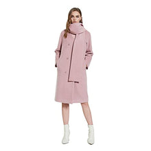Load image into Gallery viewer, MIEGOFCE Women Elegant V-Neck Double-Breasted Long Wool Blend Coat 2022 Spring Autumn Slim Jacket Cashmere Female Overcoat