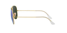 Load image into Gallery viewer, Ray-Ban Unisex-Adult RB3025 Classic Sunglasses, Matte Gold/Green/Blue Mirror, 58 mm