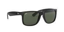 Load image into Gallery viewer, Ray-Ban Unisex-Adult RB4165 Justin Sunglasses, Black/Green, 55 mm