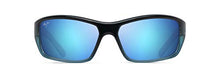 Load image into Gallery viewer, Maui Jim Barrier Reef Wrap Sunglasses, Blue W/Turquoise/Blue Hawaii Polarized, Medium