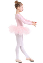 Load image into Gallery viewer, danswan Toddler Girls Long Sleeve Ballet Tutu Leotards with Glitter Skirt Dance Ballerina Outfit (2-3T, Ballet Pink)