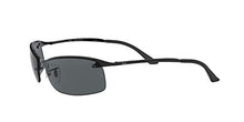 Load image into Gallery viewer, Ray-Ban Unisex-Adult RB3183 Metal Sunglasses, Black/Polarized Grey Gradient, 63 mm