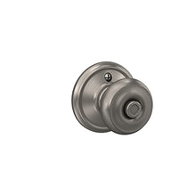 Load image into Gallery viewer, Schlage F40 GEO 619 Georgian Door Knob, Bed & Bath Privacy Lock, Satin Nickel