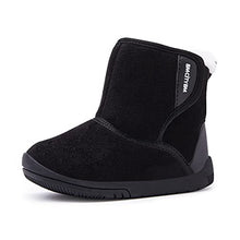 Load image into Gallery viewer, BMCiTYBM Baby Snow Boots Boys Girls Winter Fur Lined Shoes 6 9 12 18 24 Months Black Size 6-12 Months Infant