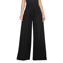 Load image into Gallery viewer, Nihewoo Women's Stretch Dress Pants High Waist Palazzo Pants Long Wide Leg Dress Pants Loose Wide Legs Pants Trousers Black