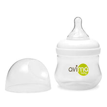 Load image into Gallery viewer, Avima 4 oz Anti Colic Newborn Baby Bottles, BPA Free, Wide Neck with Slow Flow Nipples (Set of 3)
