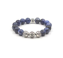 Load image into Gallery viewer, Men's Sodalite Bracelet, Sodalite and Sterling Silver Bracelet, Men's Luxury Bracelet