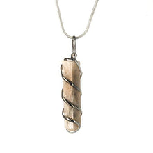 Load image into Gallery viewer, Raw Moonstone Crystal Pendant Necklace –For New Beginnings Happiness Good Luck Hope Abundance Fertility - Authentic Stone on Silver Plated 18" Chain Real Gemstone Chakra Zodiac Healing Charm