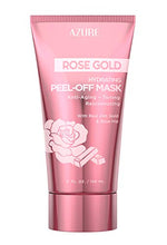 Load image into Gallery viewer, AZURE Rose Gold Hydrating Peel Off Mask – Anti Aging, Toning & Rejuvenating | Removes Blackheads, Dirt & Oils | Reduces Wrinkles, Fine Lines & Acne Scars | Made in Korea - 150mL