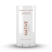 Load image into Gallery viewer, Native Deodorant - Natural Deodorant for Women and Men - Vegan, Gluten Free, Cruelty Free - Aluminum Free, Free of Parabens & Sulfates - Coconut & Vanilla