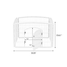 Load image into Gallery viewer, IRIS USA 4-Panel Pet Playpen with Door, size 35.25"L x 35.25"W x 24"H CI-604