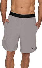 Load image into Gallery viewer, Dry FIT Gym Shorts for Men - Mens Workout Running Shorts - Moisture Wicking with Pockets and Side Hem Smoke Grey