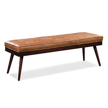 Load image into Gallery viewer, POLY & BARK Luca Leather Bench, Cognac Tan