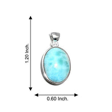 Load image into Gallery viewer, Silver Palace Sterling Silver Natural Larimar Pendants for Women and Girls