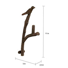 Load image into Gallery viewer, Lavish Home Decorative Skeleton Key Design Cast Iron Shabby Chic Wall Mount Hooks for Coats, Towels, Hats, Scarves, Jewelry, and More, (L) 2.5”x (W) 5”x (H) 11”, Rustic Brown