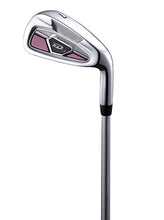 Load image into Gallery viewer, Aspire XD1 Ladies Womens Complete Right Handed Golf Clubs Set Includes Titanium Driver, S.S. Fairway, S.S. Hybrid, S.S. 6-PW Irons, Putter, Stand Bag, 3 H/C's Pink (Cherry Right Petite Size -1")