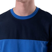 Load image into Gallery viewer, IZOD Men's Short Sleeve Sueded Colorblock Tee and Jogger Pant Sleep Set, Navy, Large