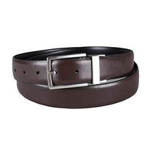 Load image into Gallery viewer, Kenneth Cole REACTION Men's 1 1/4 in. Feather Edge Dress Reversible Belt, Black/Burgundy, 40