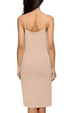 Load image into Gallery viewer, Avidlove Women Full Slips Cotton Blend V Neck Straight Dress Nightwear Skincolor (FBA) XL Nude