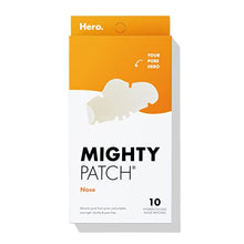 Load image into Gallery viewer, Mighty Patch Nose from Hero Cosmetics - XL Hydrocolloid Patches for Nose Pores, Pimples, Zits and Oil - Dermatologist-Approved Overnight Pore Strips to Absorb Acne Nose Gunk (10 count)