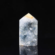 Load image into Gallery viewer, FENRIZ Natural Raw Blue Celestite Specimen Irregular Blue Celestite Crystal Cluter Point Crystal Cluster Geode Gemstone for Home Decoration, Collection, Gift,300g Home Goods (Size : 300g)
