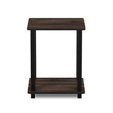 Load image into Gallery viewer, FURINNO Simplistic End Table, Columbia Walnut/Black
