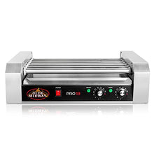 Load image into Gallery viewer, Olde Midway Electric 18 Hot Dog 7 Roller Grill Cooker Machine 900-Watt - Commercial Grade