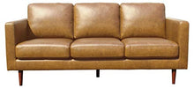 Load image into Gallery viewer, Amazon Brand – Rivet Revolve Modern Leather Sofa Couch, 80"W, Caramel