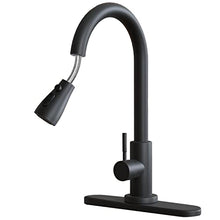 Load image into Gallery viewer, Kitchen-Faucet,Kitchen Faucets with Pull Down Sprayer -Single Handle Kitchen Sink Faucet with Pull Out Sprayer -Stainless Steel -Matte Black
