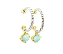 Load image into Gallery viewer, Larimar Drop Earrings Gemstones with 925 Sterling Silver Jewelry for Women