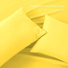 Load image into Gallery viewer, BASIC CHOICE Hypoallergenic Brushed Microfiber Bed Sheet Set, Yellow, Queen, 4 Pieces