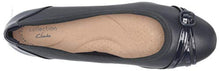 Load image into Gallery viewer, Clarks Women's Sara Tulip Ballet Flat, Navy Leather/Patent Combi, 10