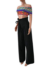 Load image into Gallery viewer, Ybenlow Womens High Waisted Palazzo Pants Wide Leg Stretch Trouser Pant Belted with Pockets (Large, Black)