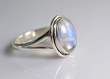 Load image into Gallery viewer, Rainbow Moonstone Silver Ring, Rainbow Moonstone, Moonstone Ring, 925 Sterling Silver, Silver Ring, Handmade Jewelry, Size 4-13 US