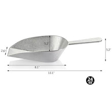 Load image into Gallery viewer, New Star Foodservice 34721 One-Piece Cast Aluminum Flat Bottom Bar Ice Flour Utility Scoop, 24-Ounce, Silver
