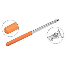 Load image into Gallery viewer, uxcell 4.6ft/1.4m Handheld Flagpoles Stainless Steel Guide Flag Pole Teaching Pointer for Tour Guides and Teachers Orange 2pcs