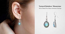 Load image into Gallery viewer, Moonstone Dangle Earrings For Women Mom Wife 925 Silver Overlay Handmade Bohemian Vintage Style Jewelry