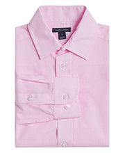 Load image into Gallery viewer, Tommy Hilfiger Boys' Big Long Dress Shirt, Collared Button-Down with Cuff Sleeves, Gingham, Light Pink, 14