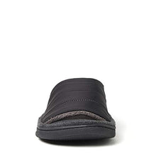 Load image into Gallery viewer, Dearfoams mens Max Quilted Nylon Slide Slipper, Black, Medium US