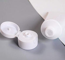 Load image into Gallery viewer, 12 PCS 100ML 3.4OZ White Plastic Soft Squeeze Hose Bottle Cosmetic Facial Care Tolietry Packing Vial Container with Flip Cap Cream Lotion Sample Dispense Tube for Travel Home Use