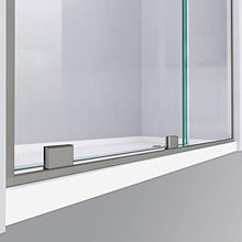 Load image into Gallery viewer, DreamLine Mirage-Z 56-60 in. W x 72 in. H Frameless Sliding Shower Door in Brushed Nickel, SHDR-1960724-04