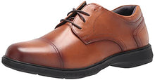 Load image into Gallery viewer, Nunn Bush Men's PRO Cap Toe Oxford with KORE Slip Resistant Comfort Technology, Cognac, 9