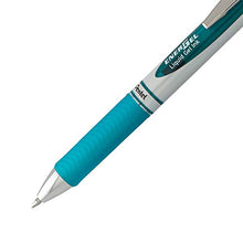 Load image into Gallery viewer, Pentel Gel Ink Pen, Retractable Gel Pen Metal Tip, 12 Pack, 0.7mm, Medium Point, Turquoise Blue (BL77-S3)